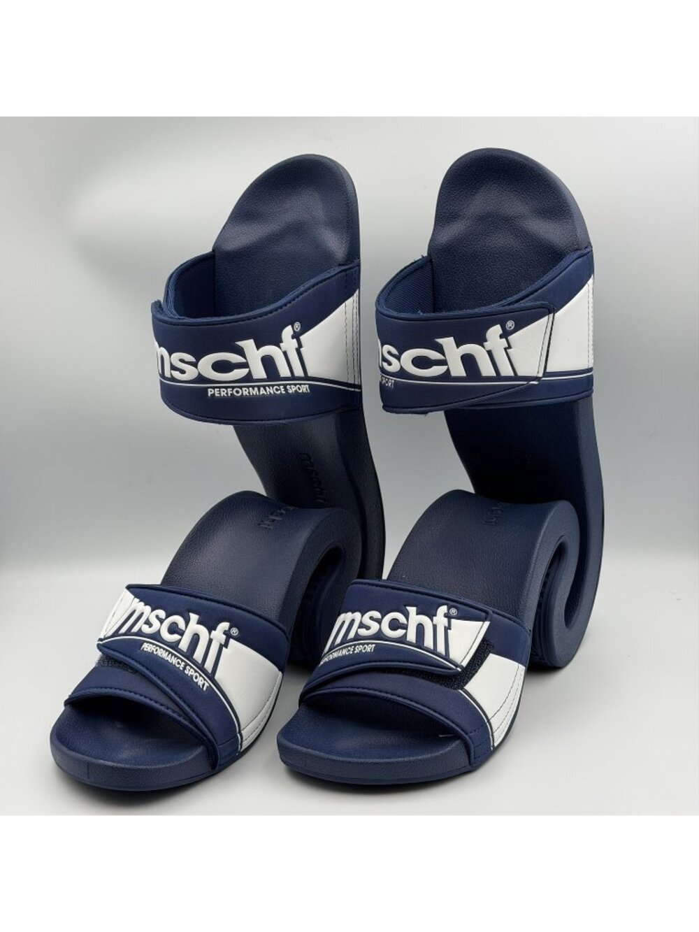 MSCHF Flipped Flop Navy White Womens Performance Sport Slide Sandals US 8 w/ Box